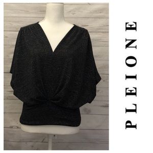 EUC [ Pleione ] Batwing Cinched Waist Top